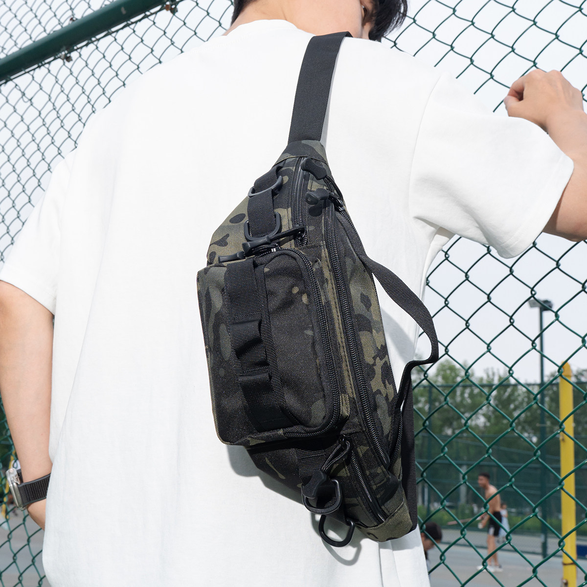 腰包男多功能户外战术工具斜挎单肩小型工地电工路亚防水工装胸包,淘宝优惠券,粉丝福利购,淘宝优惠卷