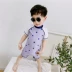 Đồ bơi trẻ em Hàn Quốc bé trai dễ thương sao bé bé chống nắng lướt áo tắm phù hợp với quần bơi - Bộ đồ bơi của Kid áo tắm cho bé Bộ đồ bơi của Kid