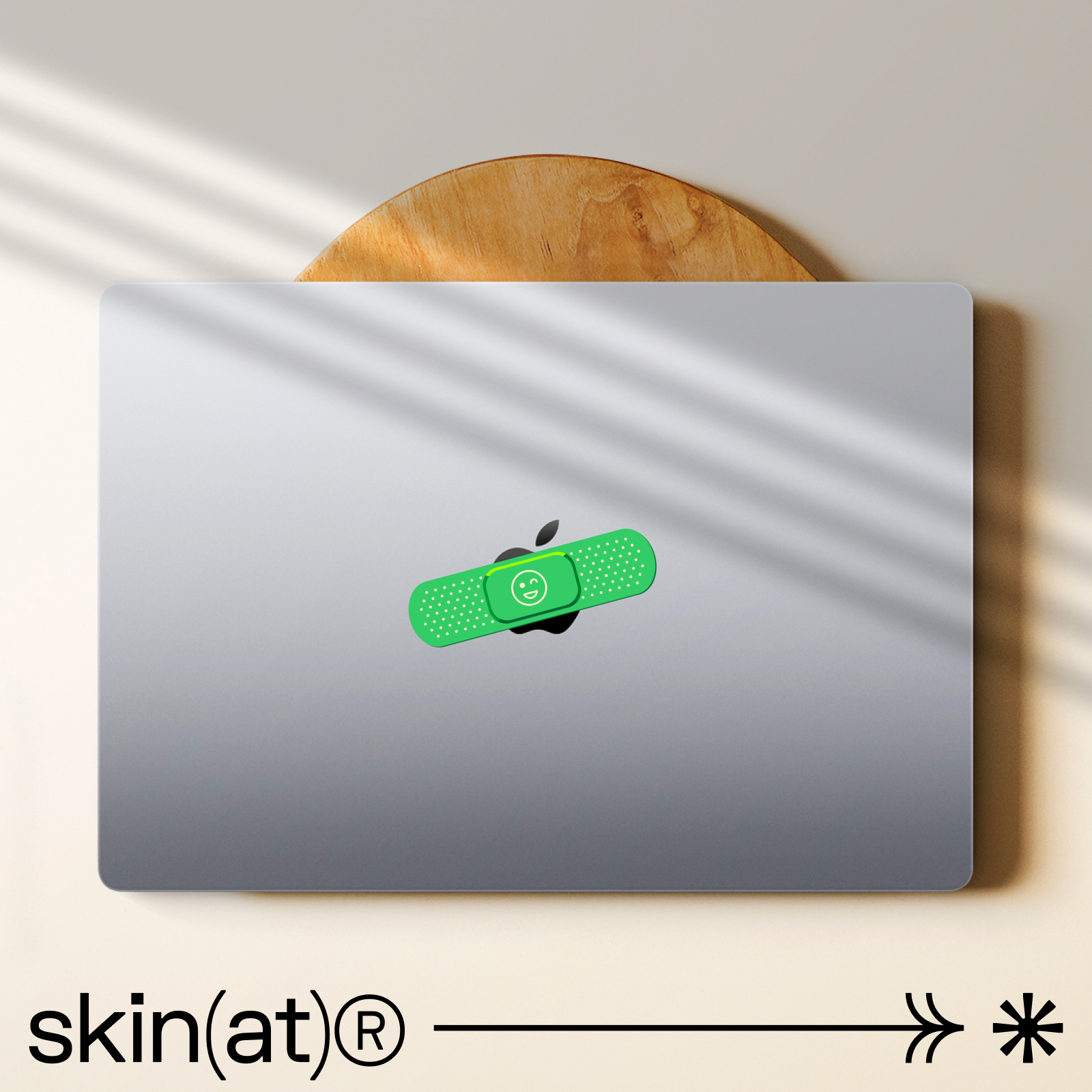 SkinAT 适用于MacBook 贴纸苹果笔记本贴膜 MacBook Pro个性贴纸创可贴创意配件 - 图1