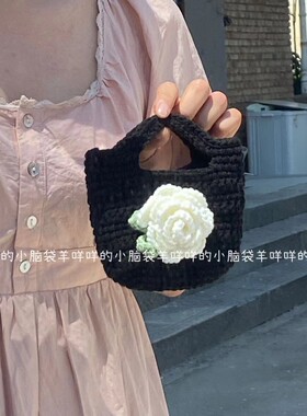 斜挎包礼物毛线材料包山茶花