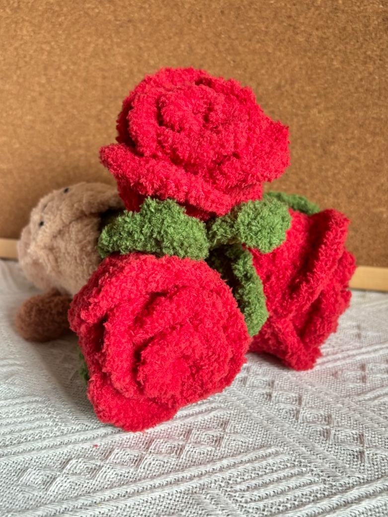 DIY手捧花jellycat可爱手工礼物钩织毛线材料包新手简单玫瑰花束,淘宝优惠券,粉丝福利购,淘宝优惠卷