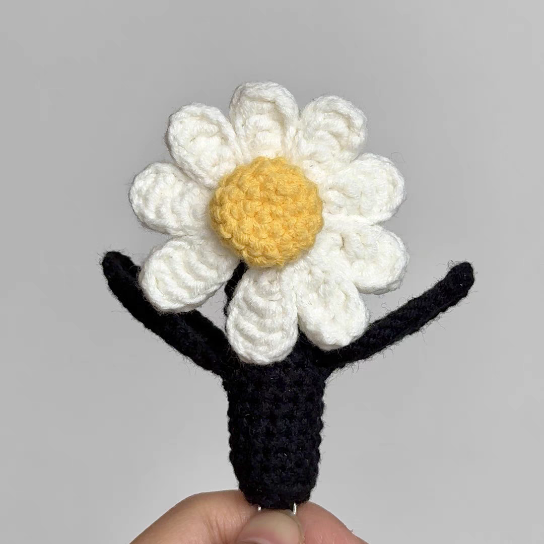 DIY权志龙雏菊应援棒挂件毛线手工材料包自制礼物钩织包挂简单 - 图3