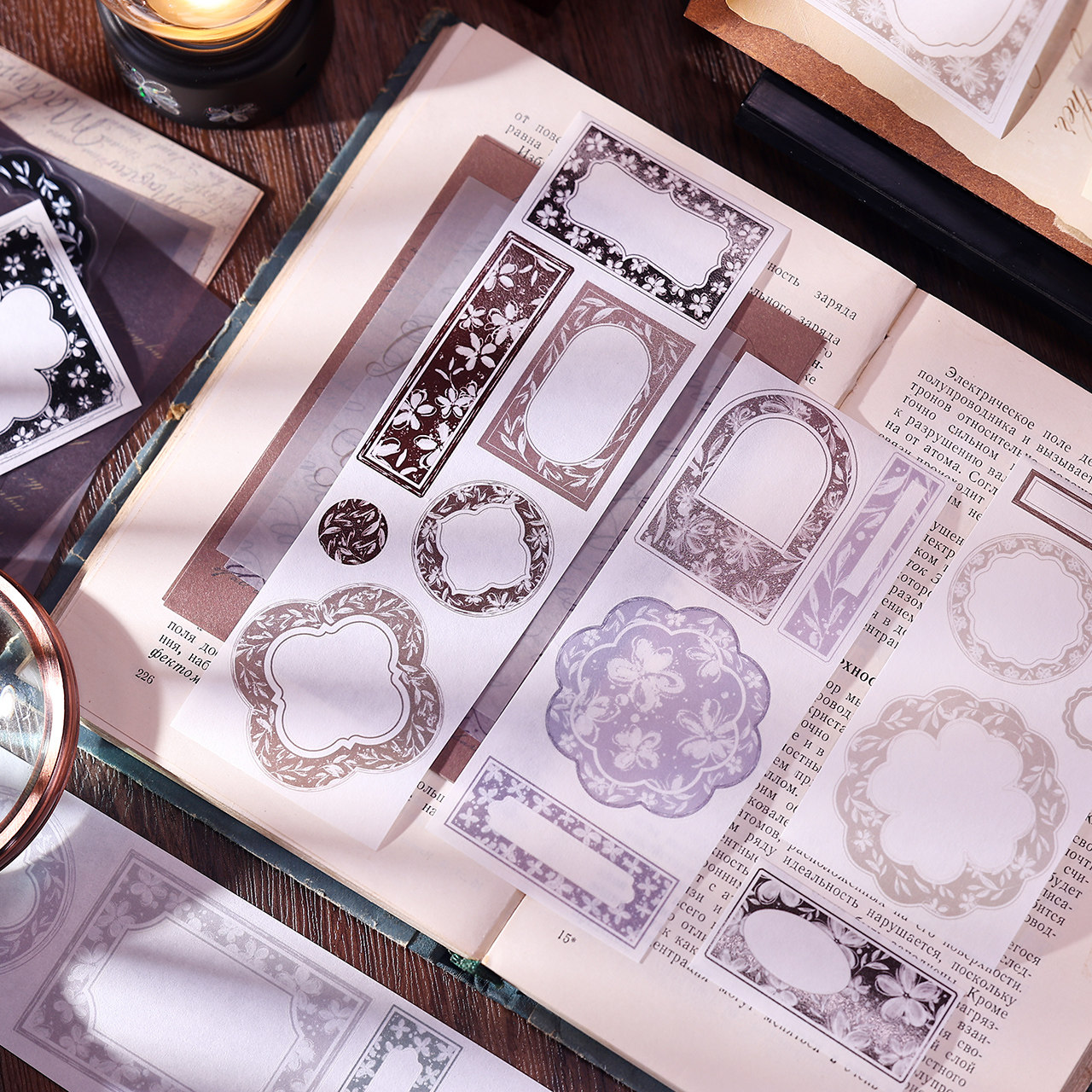 小白家文创【花之框】复古清新花卉边框和纸PET切模手帐素材胶带,淘宝优惠券,粉丝福利购,淘宝优惠卷