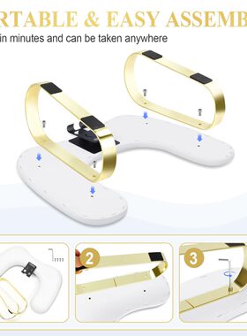 新款金属U型美甲手枕便携耐磨