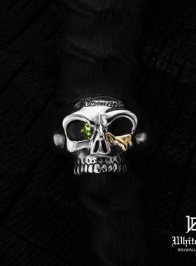 手工骷髅银饰戒指欧美风