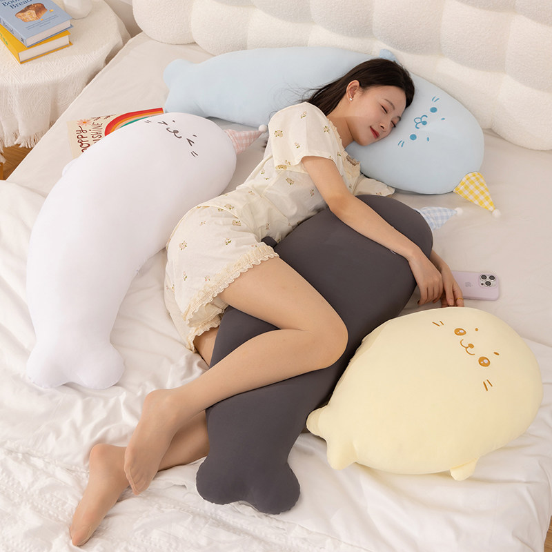 海豹玩偶公仔睡觉抱枕软萌床上抱枕娃娃超软抱枕冰丝午睡靠枕娃娃,淘宝优惠券,粉丝福利购,淘宝优惠卷