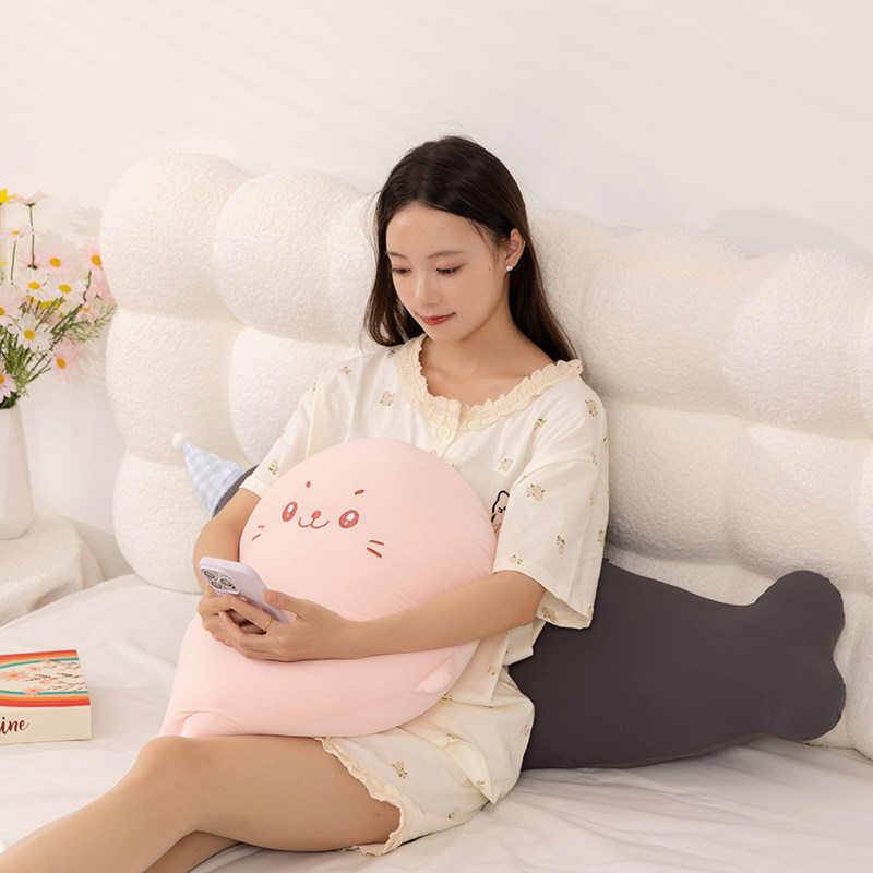 海豹玩偶公仔睡觉抱枕软萌床上抱枕娃娃超软抱枕冰丝午睡靠枕娃娃,淘宝优惠券,粉丝福利购,淘宝优惠卷