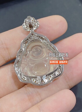 玉髓冰种佛吊坠工厂批发