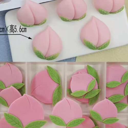 巧克力装饰件插片配件花片DIY蛋糕慕斯装饰品配件插件 祝寿寿桃片 - 图2