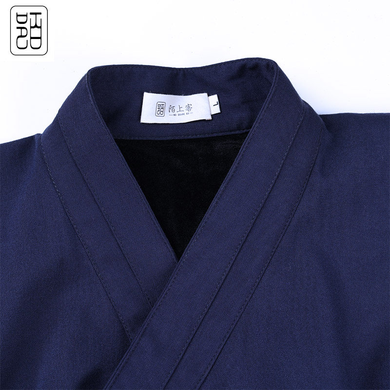 武当道袍秋冬加绒道士服套装春季亚麻保暖道服练功服斜襟太极服装_虎窝淘