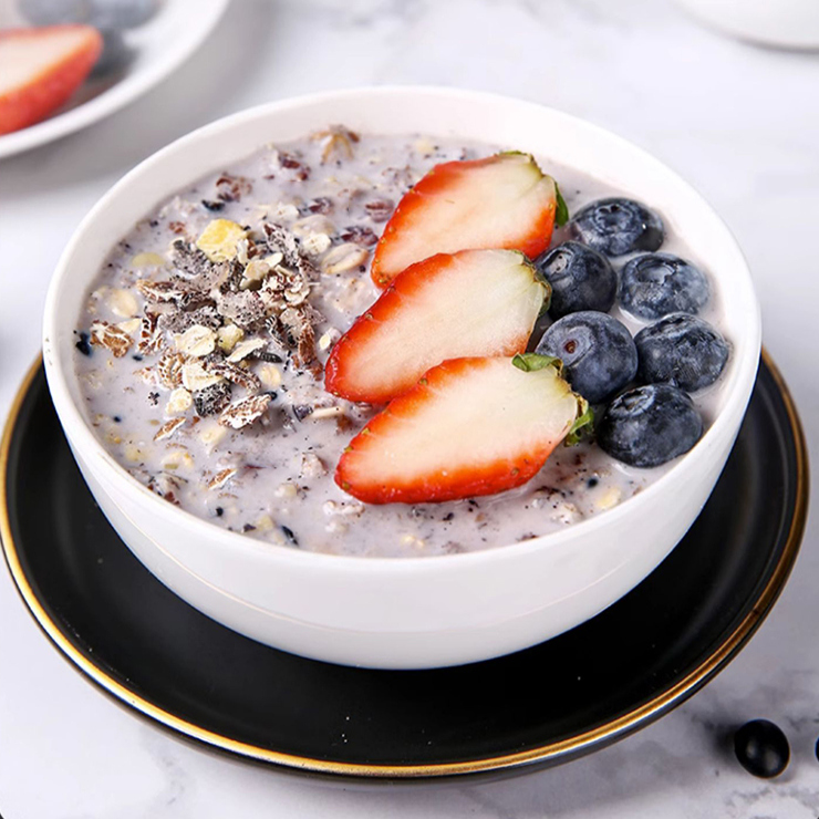 5五黑谷物燕麦片1000g桶装高蛋白五谷杂粮即食懒人营养早餐健身 - 图0