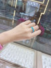 18k gold Meison elastic ring for women au750 light gold ring as a gift for girlfriend