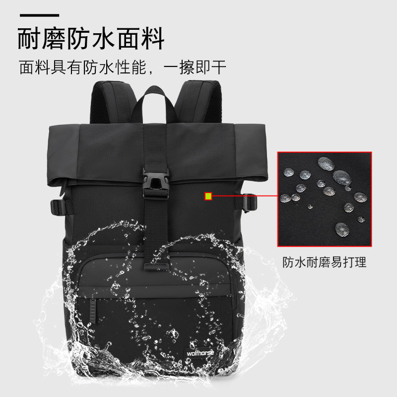 2024新款双肩包男背包女大学生书包中学生通勤包旅行大容量电脑包