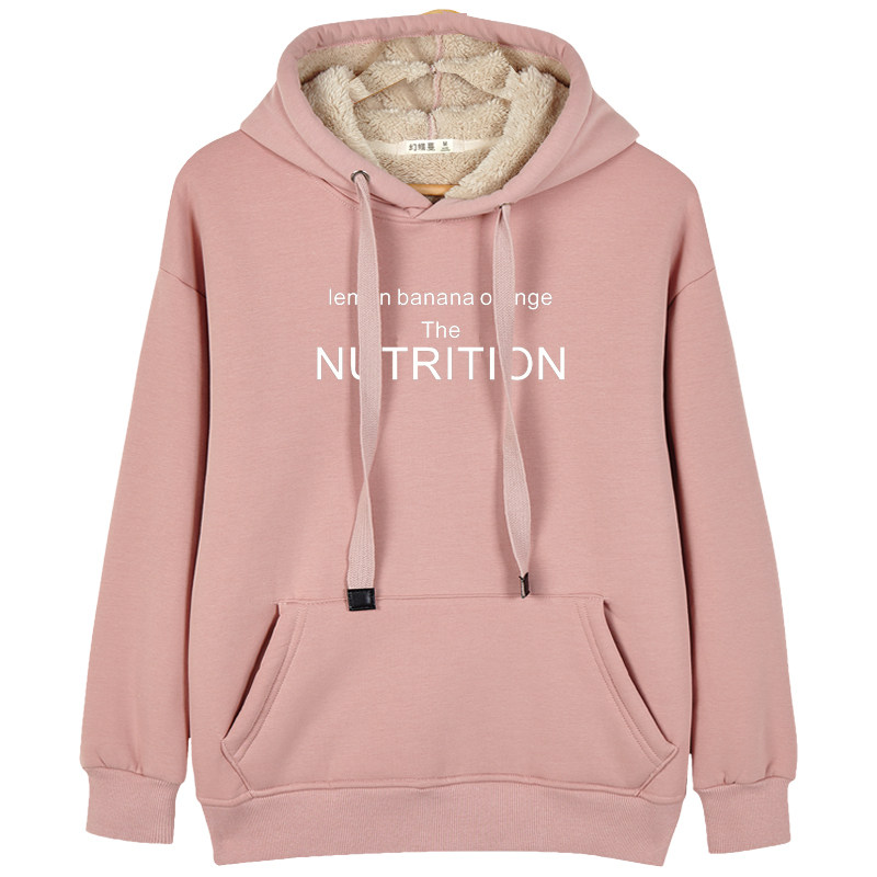 2020新款韩版羊羔绒连帽冬加绒卫衣 幻蝶蔓服饰卫衣/绒衫