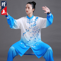 Lean Tai Chi Suit Womens New Gradient Printing Taijiquan Taijiquan to perform the mens martial arts performance competition Costume Spring Fall