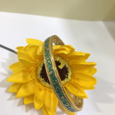 向卉意大利中古龙凤珐琅彩手镯