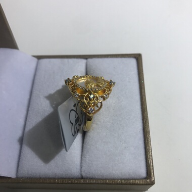 向卉意大利中古925银卡梅奥浮雕女王头像戒指