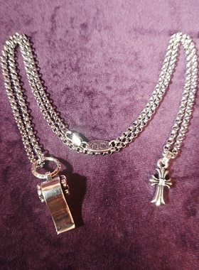 向卉意大利中古美饰定制925银克家口哨项链