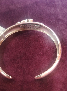 向卉意大利中古定制925银圣剑开口手镯