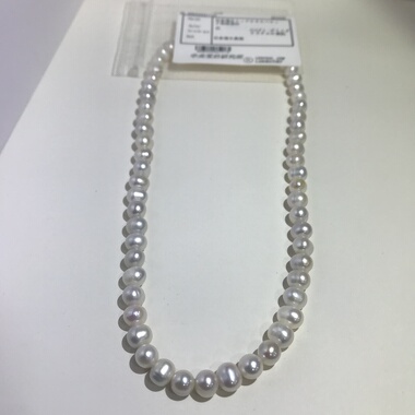 向卉意大利中古海水Akoya珍珠项链近圆有证书有礼盒送妈妈