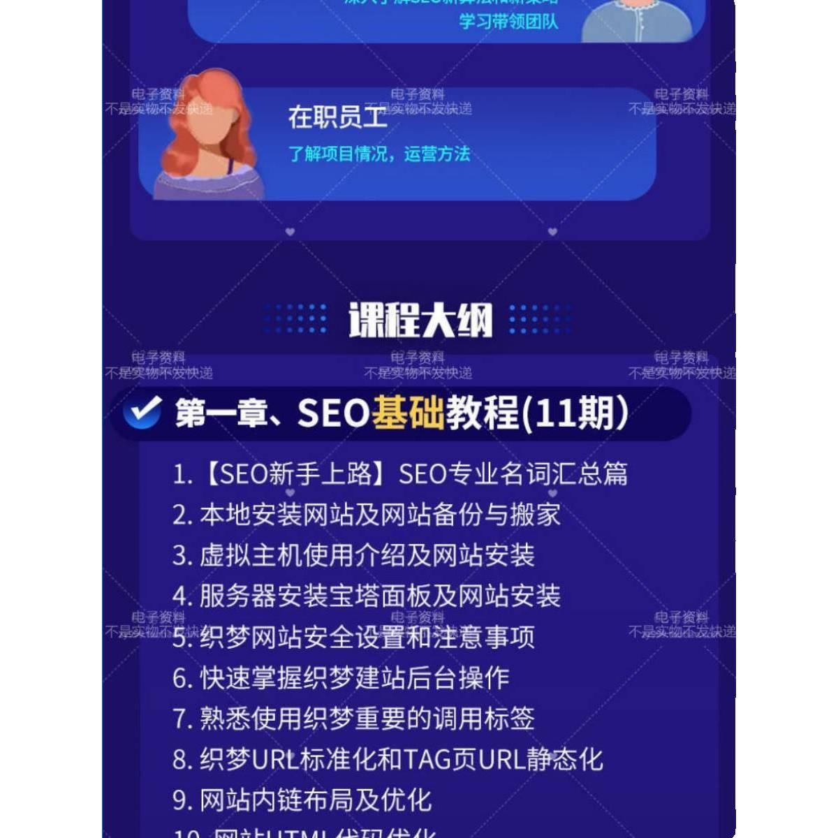 seo优化视频教程SEO实战推广搜索引擎关键词收录黑帽白帽全套课程-图3