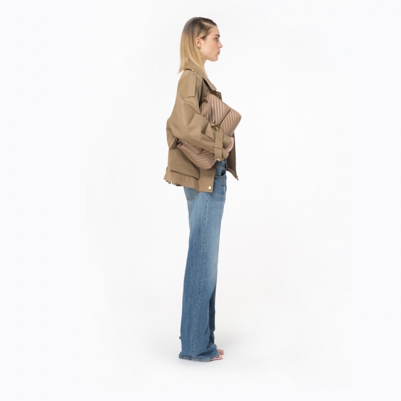 PINKO女士通勤老钱风休闲宽松短款派克大衣外套103150A1PR,淘宝优惠券,粉丝福利购,淘宝优惠卷