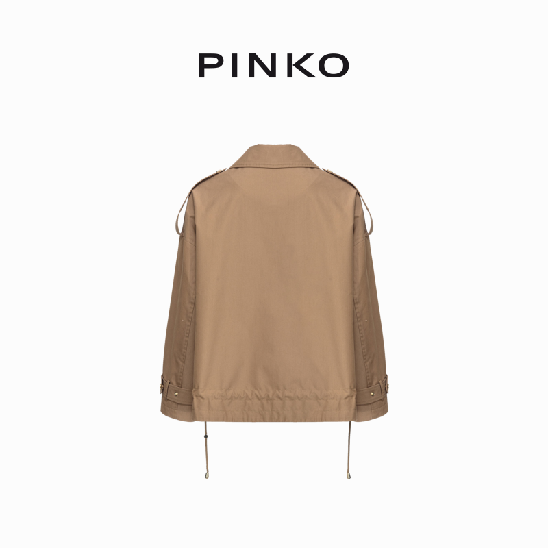 PINKO女士通勤老钱风休闲宽松短款派克大衣外套103150A1PR,淘宝优惠券,粉丝福利购,淘宝优惠卷