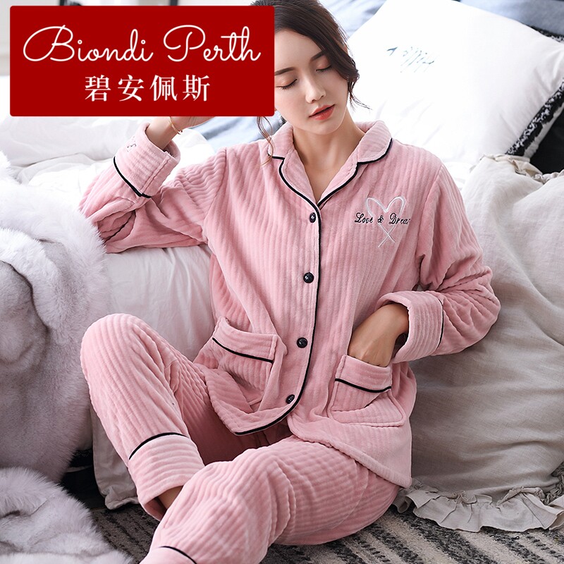 碧安佩斯秋冬款法兰绒歌瑞尔睡衣 碧安佩斯睡衣/家居服套装