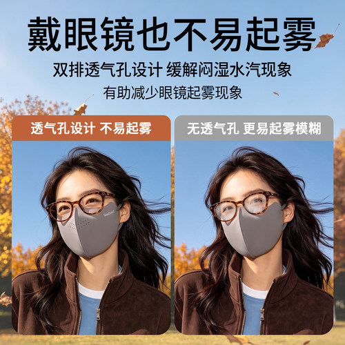 保暖口罩女高颜值防风防寒2026新款秋冬季3d立体透气冬成人可水洗-图3