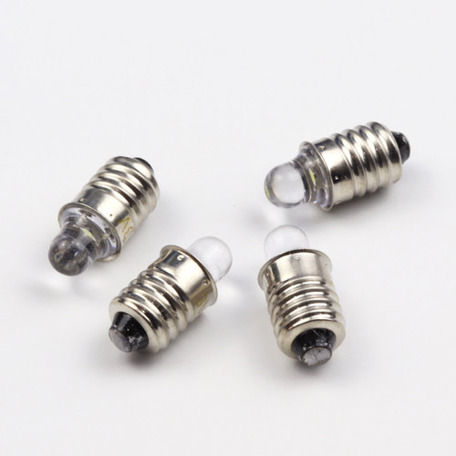 LED老式手电筒灯泡螺口3v6v4.5v聚光小灯珠学生实验灯E10尖头白光 - 图2