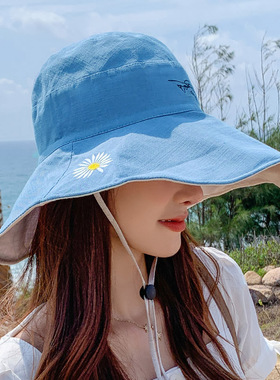 韩版夏季潮牌渔夫帽女遮脸太阳帽