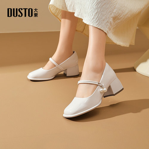 大东dd高跟女鞋2026春新款法式气质复古晚晚风配旗袍单鞋玛丽珍鞋 - 图1