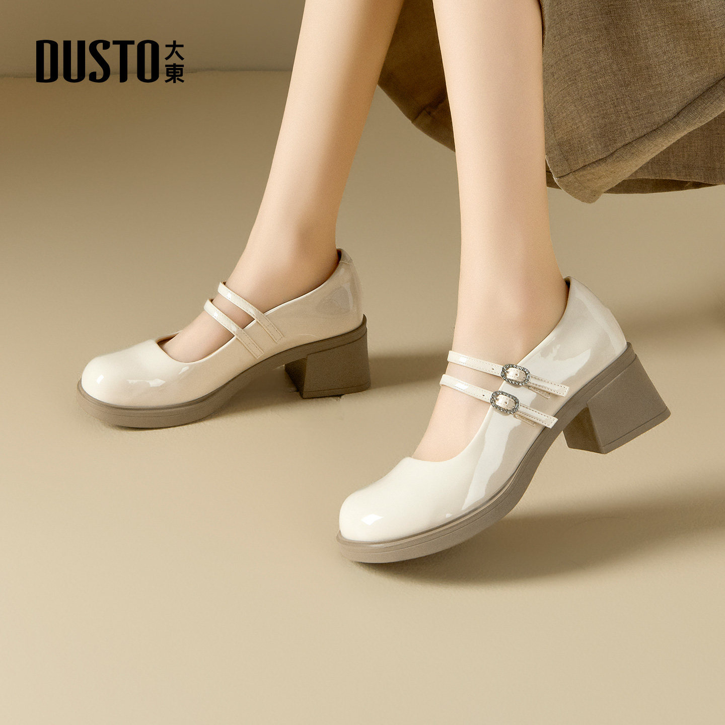 大东dd玛丽珍女鞋春秋季新款高跟鞋黑色厚底小皮鞋女jk单鞋子女款,淘宝优惠券,粉丝福利购,淘宝优惠卷