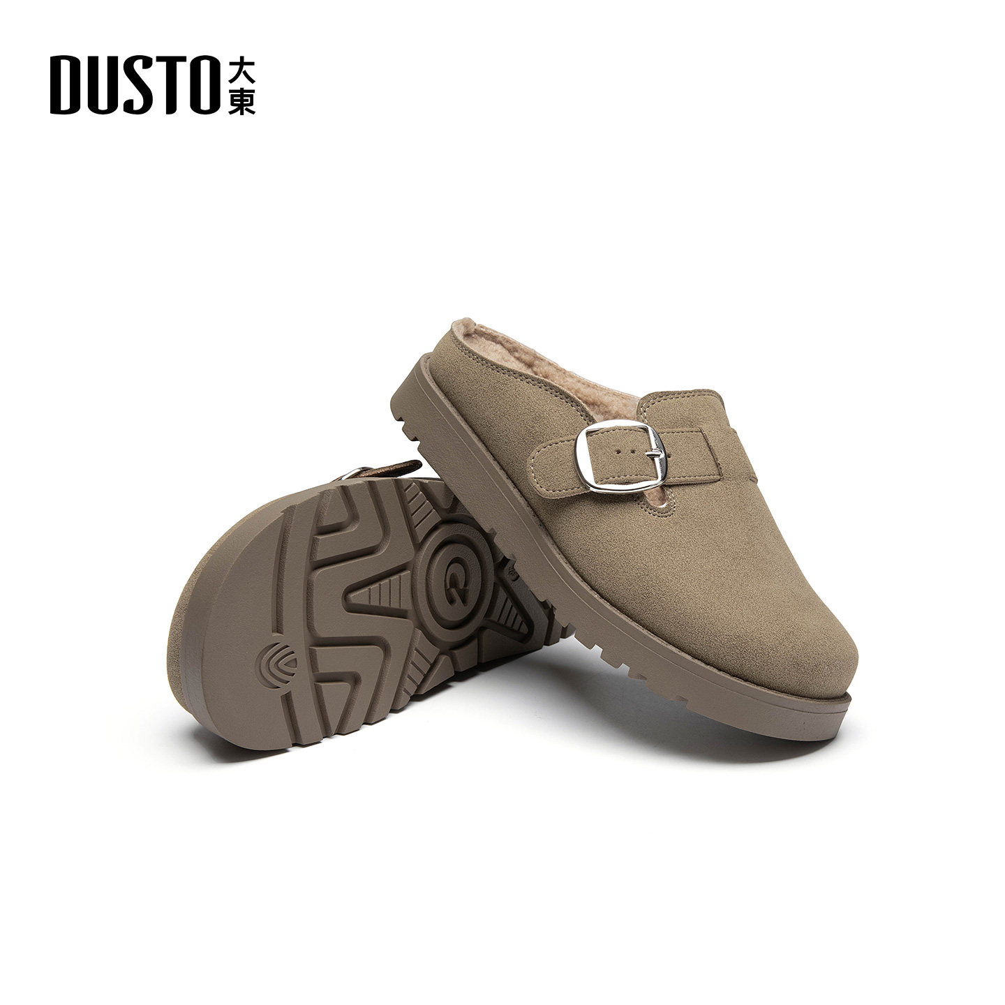 大东ddS加绒勃肯鞋女2025新款冬季女鞋软底包头半拖平底保暖棉鞋,淘宝优惠券,粉丝福利购,淘宝优惠卷