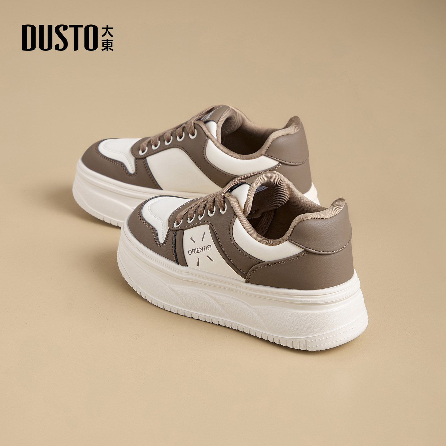 大东休闲运动女鞋2025年冬季新款平底中跟系带圆头色彩拼贴D1351,淘宝优惠券,粉丝福利购,淘宝优惠卷