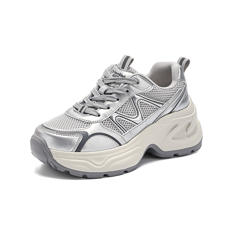 大东dd老爹鞋女鞋2025新款秋季厚底增高轻便时尚复古休闲运动鞋女 - 图3