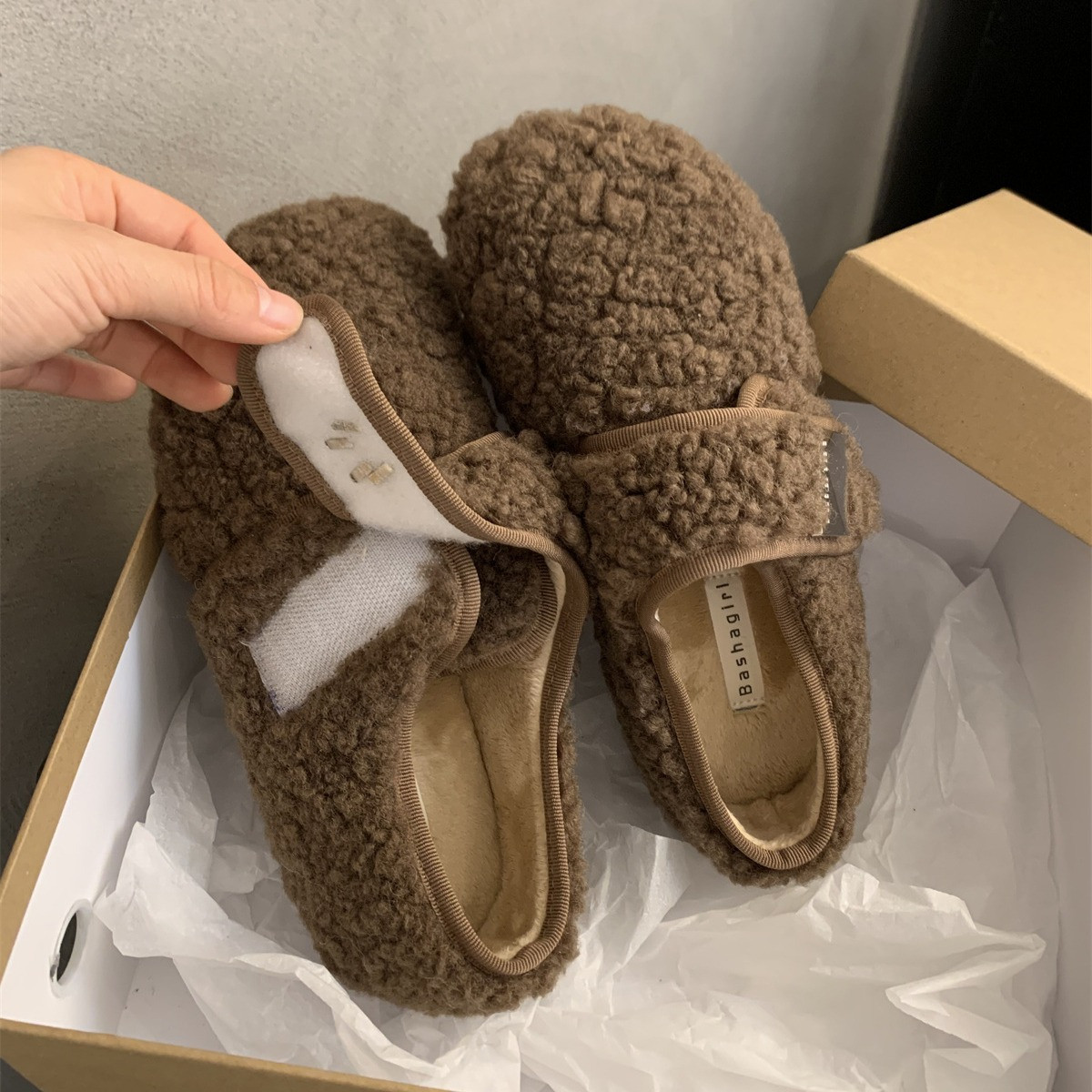 平底羊羔毛毛鞋女外穿2024新款秋冬玛丽珍豆豆鞋加绒保暖孕妇棉鞋,淘宝优惠券,粉丝福利购,淘宝优惠卷