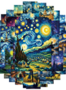 200张艺术星空油画涂鸦贴纸