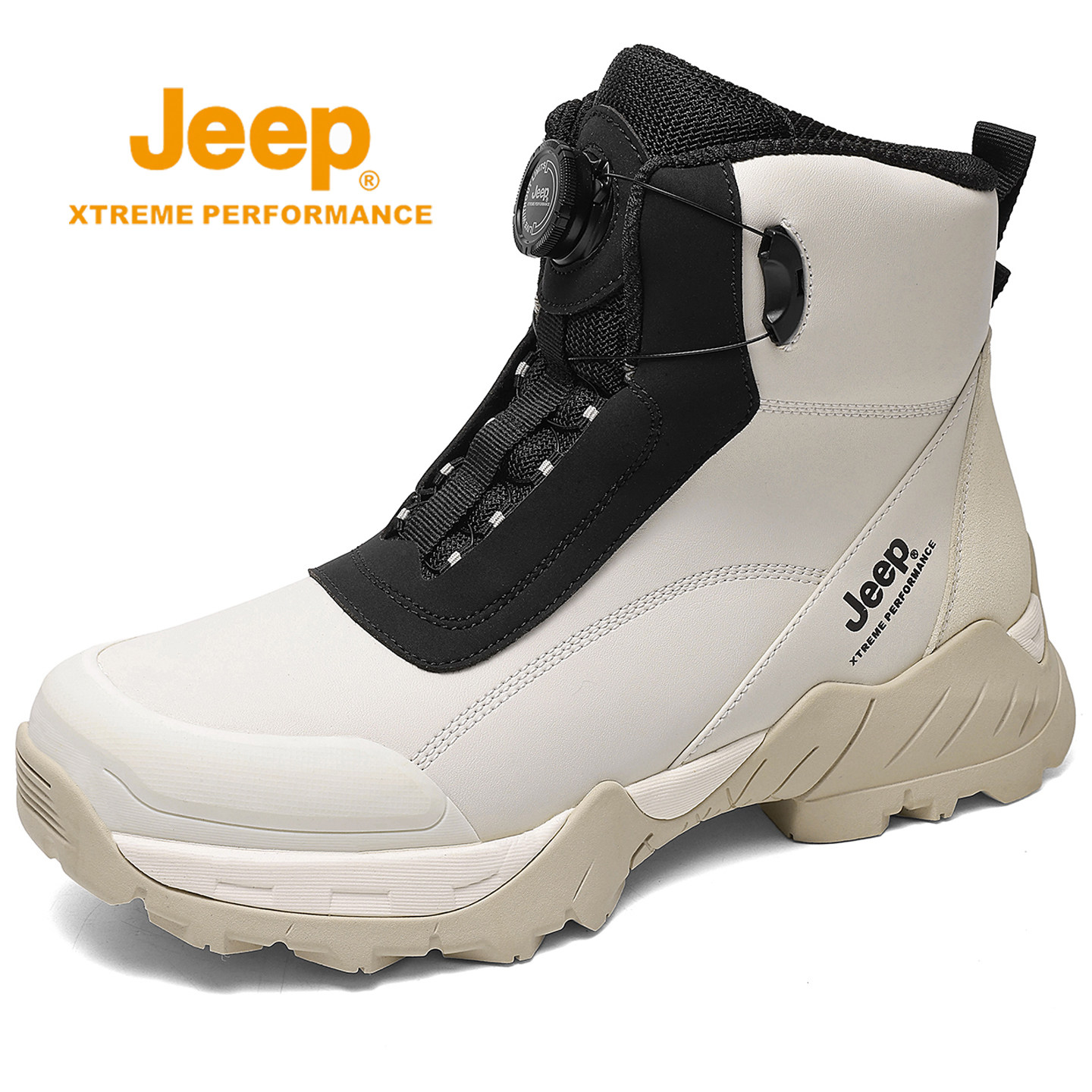 Jeep马丁靴男高帮冬季户外防滑徒步登山靴子男士防泼水休闲运动鞋,淘宝优惠券,粉丝福利购,淘宝优惠卷