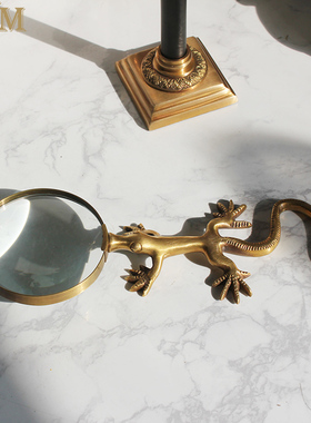 北欧正品进口手工黄铜放大镜