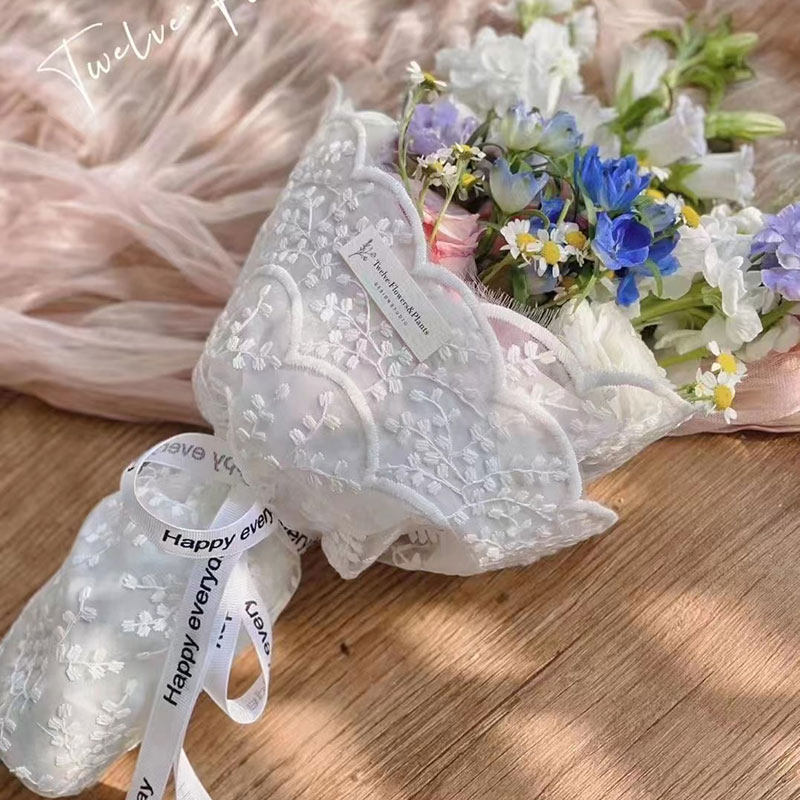 蕾丝刺绣花艺布鲜花花束包装布料复古小香风玫瑰包花纱网diy花艺,淘宝优惠券,粉丝福利购,淘宝优惠卷