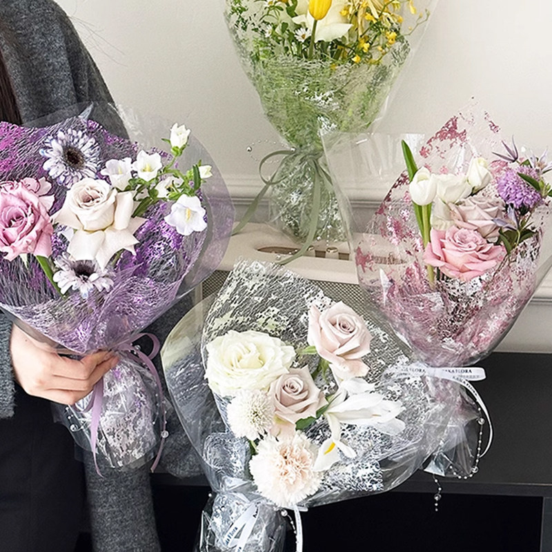 花中情 新款镂空鎏金纱鲜花包装纸亮片网纱花艺diy材料花店包花纸,淘宝优惠券,粉丝福利购,淘宝优惠卷