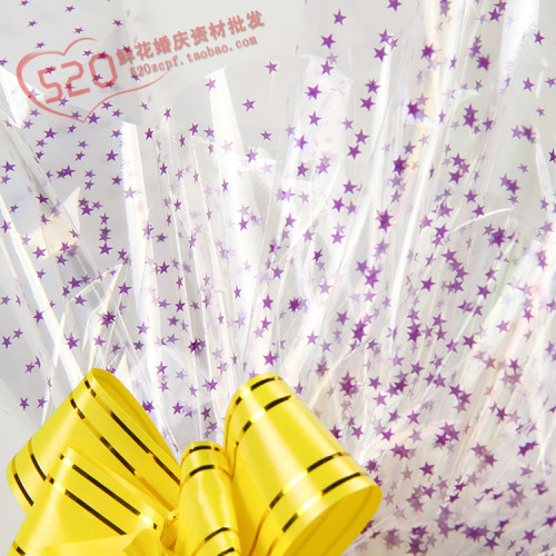 小星星五星玻璃纸苹果纸 透明鲜花水果平安果包装纸防水纸圣诞diy - 图2