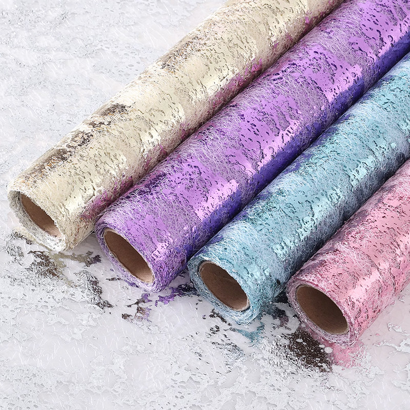 花中情 新款镂空鎏金纱鲜花包装纸亮片网纱花艺diy材料花店包花纸,淘宝优惠券,粉丝福利购,淘宝优惠卷