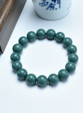 天然古法香方玉龙香合香珠蓝色妖姬单圈素款手串男女款文盘玩