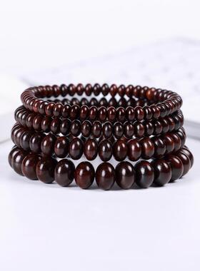 老料小叶紫檀药片算盘手串女天然檀木手链男款木质手串紫檀木文玩