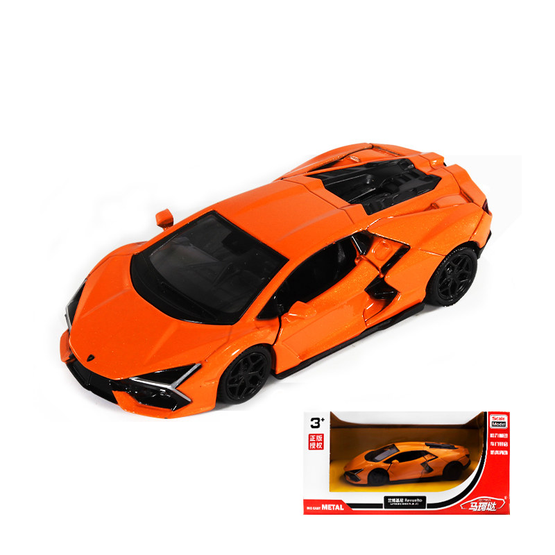 1:36兰博基尼蝙蝠盖拉多飓风合金汽车跑车模型回力开门玩具车 - 图2