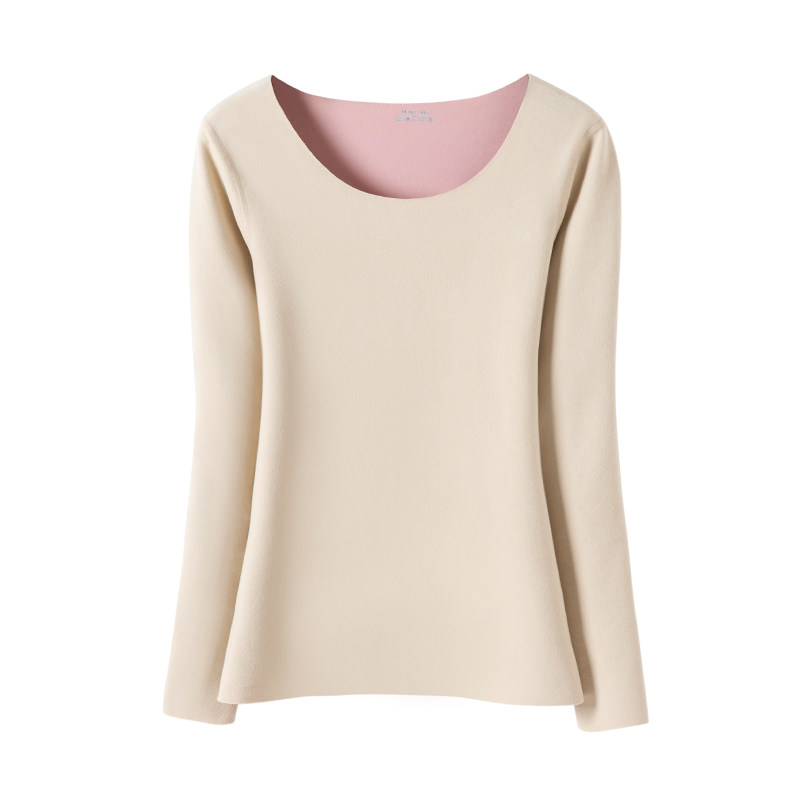 无痕保暖衣加厚加绒德紧身冬打底衫 赛百合保暖上装