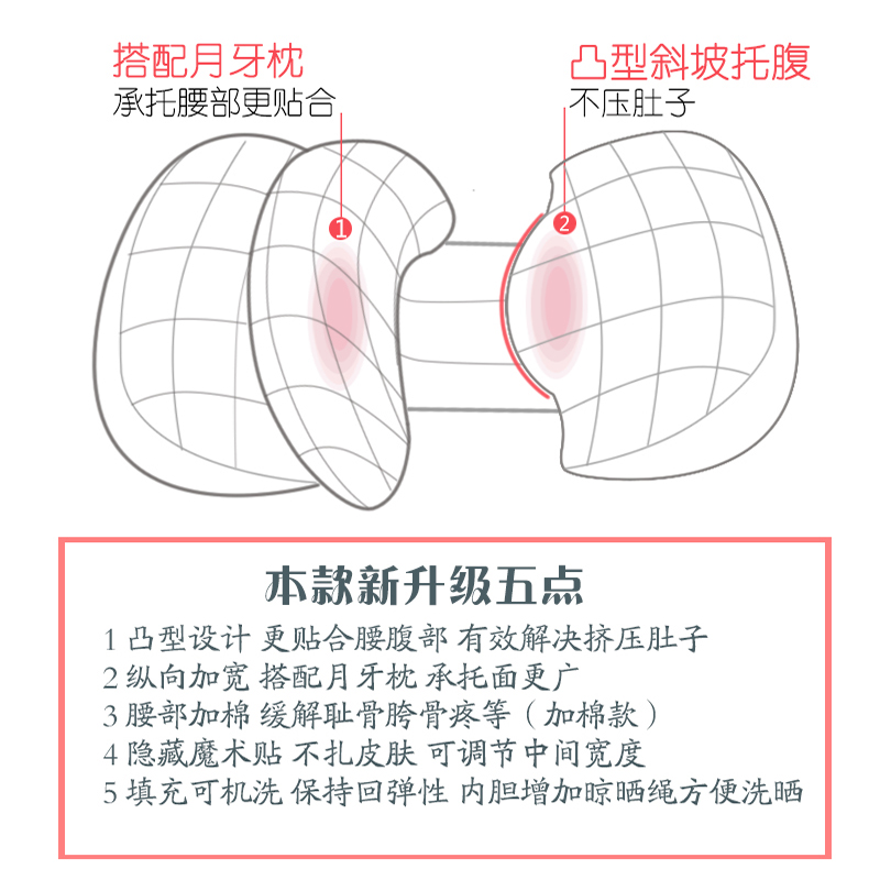 都夏尔孕妇枕护腰托腹靠u型抱枕 都夏尔护腰枕