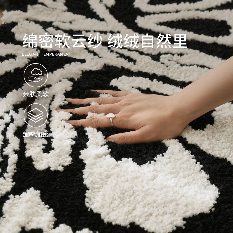 赛波斯蝶恋花床边毯异形蝴蝶地毯可机洗轻奢高级感客厅衣帽间卧室,淘宝优惠券,粉丝福利购,淘宝优惠卷